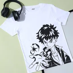 Hoop Boys Floral Printed Round Neck Short Sleeves Cotton T-shirt-picture-22