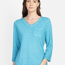Aditi Wasan V-Neck Pure Cotton T-Shirt-image-83