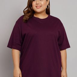 Funday Fashion Drop-Shoulder Sleeves Oversized Loose Cotton T-Shirt-picture-13
