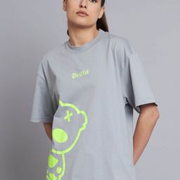 GRIFFEL Graphic Printed Drop-Shoulder Sleeves Oversized Cotton Casual T-Shirt-image-37