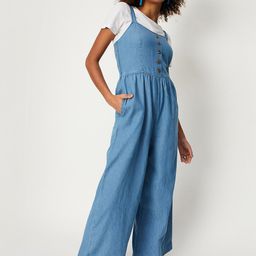 max Cotton Shoulder Straps Sleeveless Basic Jumpsuit-image-16