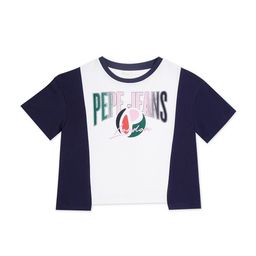 Pepe Jeans Girls White & Black Colour Block T-shirt-11