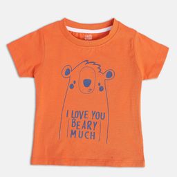 MINI KLUB Boys Typography Printed Pure Cotton T-Shirt-image-60