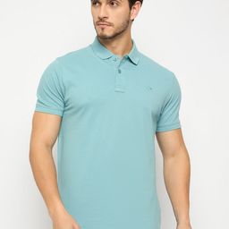 98 Degree North Men Embroidered Polo Collar Pure Cotton T-shirt-image-38