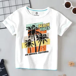 CODEZ Boys Pack Of 2 Graphic Printed Cotton T-shirts image 2