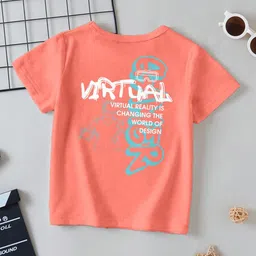 CODEZ Boys Pack of 2 Typography Printed Cotton T-shirt image 5