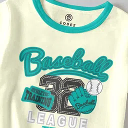 CODEZ Boys Pack of 2 Typography Printed Cotton T-shirt image 2
