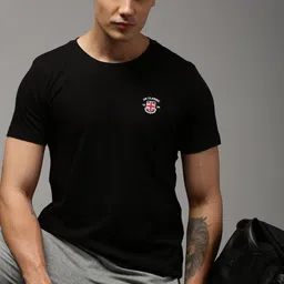 ONN Training Or Gym Round Neck Short Sleeves Pure Cotton T-shirt-image-55