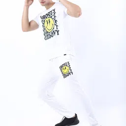 KETCH Men White & Black Printed Slim Fit T-shirt-image-38