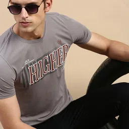 SHOWOFF Typography Printed Slim Fit T-shirt-image-94