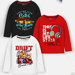 YK X Trampoline Boys Typography 3 Printed Applique T-shirt-image-70