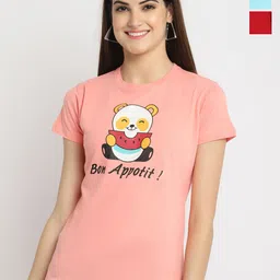 Fabflee Pack Of 3 Graphic Printed Cotton T-shirts-image-83