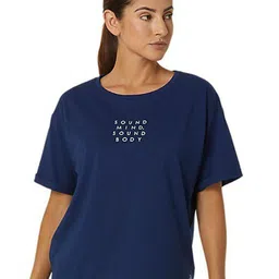 ASICS Typography Printed Round Neck Drop-Shoulder Sleeves Relaxed Fit Cotton T-shirt-image-28