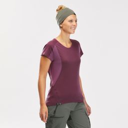 Women Merino Wool Half Sleeve Super Soft T-Shirt Bright Damson - TS500-image-56