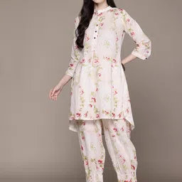 Readiprint Fashions Printed Pure Cotton Tunic With Trousers-image-75