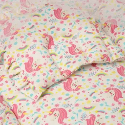 MiArcus Infants Red & White Printed Pure Cotton Bedding Set with Mosquito Net image 3