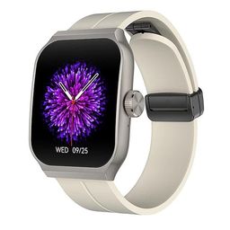 THE VENTI MediaTek Smart Watch 1.96inch Super AMOLED 3D Flexible Design Screen Bluetooth Calling Heart Rate IP67 Waterproof Smartwatch for Android iOS (1.96", White) image 1