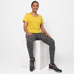 Fitness Stretch Cotton T-Shirt - Yellow-image-7