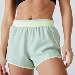 domyos Women Gym Shorts - Green/Yellow-picture-45