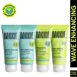 moxie beauty The Moxie Wavy Routine Travel- Shampoo, Conditioner, Leave-in Conditioner & Styling Serum Gel-picture-10