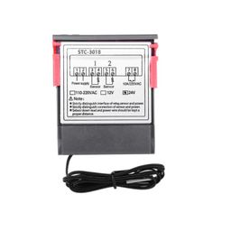 STC-3018 DC12V Dual Display Dual Temperature Adjustable Temperature Controller with 1M Cable image 3