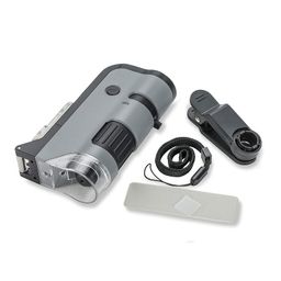 Carson MP-250 MicroFlip 100x-250x LED Lighted Pocket Microscope with Flip Down Slide Base, Smartphone Adapter Clip and UV Flashlight image 4