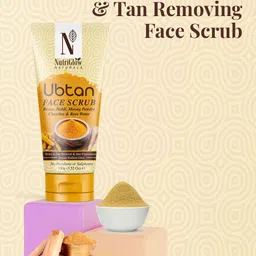 NutriGlow Naturals Ubtan Face Scrub with Besan & Haldi - 100 g image 2