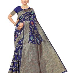 Maroosh Ethnic Motifs Woven Design Zari Banarasi Saree-picture-57