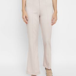 Taurus Women Mid-Rise Plain Cotton Bootcut Trousers-image-52