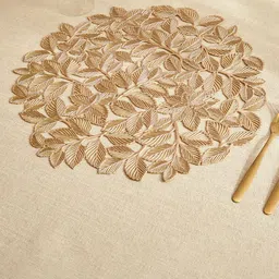Home Centre Cinder Brown Printed PVC Table Placemat-image-49