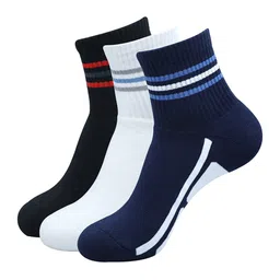 Balenzia Men Pack Of 3 Patterned Sports Ankle Socks-32