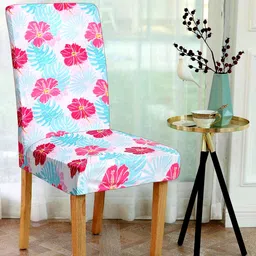 Alina decor Red & Blue Set Of 6 Printed Chair Covers-13