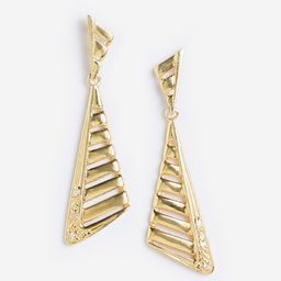 DressBerry Sterling Silver Triangular Drop Earrings-image-29