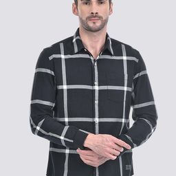 Numero Uno Men Spread Collar Checked Cotton Slim Fit Casual Shirt-image-12
