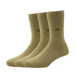 Peter England Men Pack of 3 Beige Calf Length Socks-17