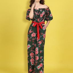 Cutiekins Girls Off-Shoulder Printed Basic Jumpsuit-53