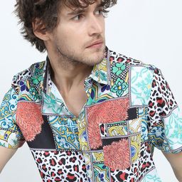 HIGHLANDER Men Slim Fit Opaque Printed Casual Shirt-image-23