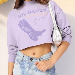 DressBerry Lavender Love Comfy Cool Crop Sweatshirt-image-69