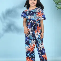 Cutiekins Girls Printed Basic Jumpsuit with Layered-image-101