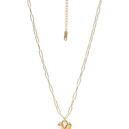 Carlton London Girls Gold-Plated Stainless Steel Enamelled Necklace-40