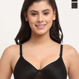 Friskers Pack of 2 Black Push-Up Bra Lightly Padded-41
