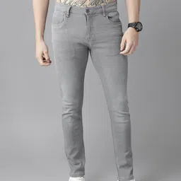 Roadster Men Grey Skinny Fit Light Fade Stretchable Jeans-image-25