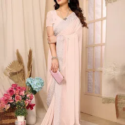 FABMORA Embellished Beads and Stones Saree-image-27