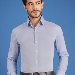 LOUIS STITCH Comfort Micro Ditsy Printed Club Collar Cuffed Sleeves Cotton Shirt-image-90