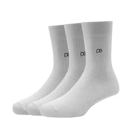 Peter England Men Pack Of 3 White Solid Full Length Socks-image-23