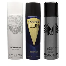 Police Men Pack of 3 Contemporary + Icon + Titanium Wings Deodorant Sprays - 600ml-41