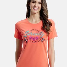 Jockey Floral Printed Short Sleeves Cotton Sports T-shirt-picture-44