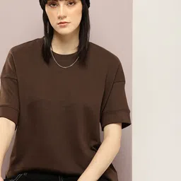 DILLINGER Drop-Shoulder Sleeves Oversized Pure Cotton T-shirt-image-90