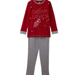 Cub McPaws Boys Red & Grey Printed Night suit-picture-1
