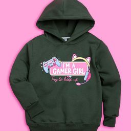 BAESD Girls Gamer Printed Hooded Fleece Pullover-image-59